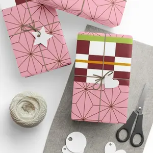 Kimetsu No Yaiba Wrapping Paper – Demon Slayer Anime Gift Wrap Sheets, Cute Manga Style Holiday & Birthday Wrapping Paper for Otaku, Christmas Party, Kids & Anime Lovers