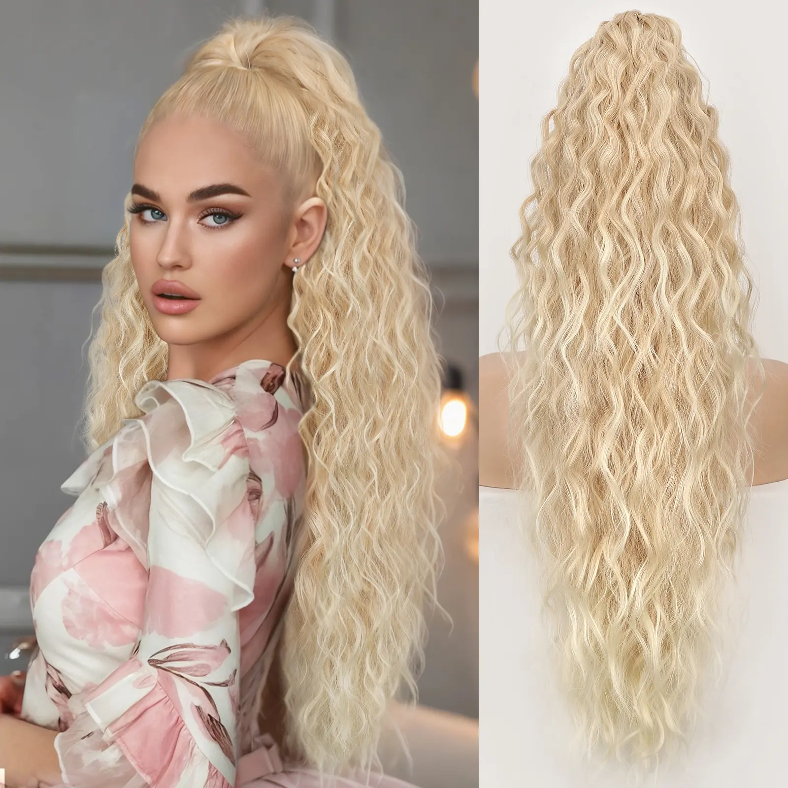Ombre Light Blonde Claw clip Ponytails
