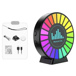 Musical Life Music Activated Ambient Rhythm Light with Colorful LED Display and USB Charging Port for Enhanced Atmosphere car  accessories  girls