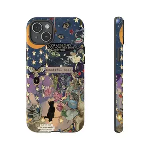 Summer Night Collage Phone Case Celestial Dark Academia Aesthetic Vintage iPhone Case