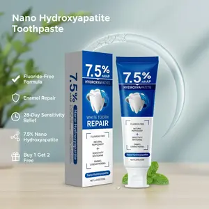7.5% Nano Hydroxyapatite Toothpaste – Fluoride-Free Enamel Repair, 28-Day Sensitivity Relief, Buy 1 Get 2 Free (3 Tubes Total) new 7-pro intensive toothpaste