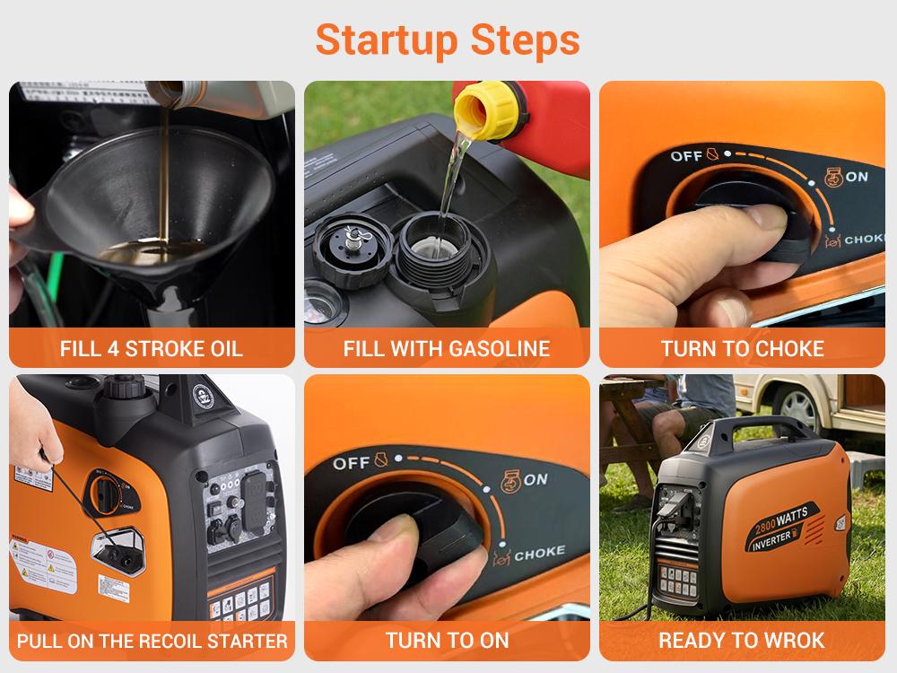 Portable generator size and use details