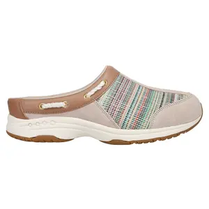 Easy Spirit Womens Travelport Striped Mule Sneakers Shoes Casual - Beige