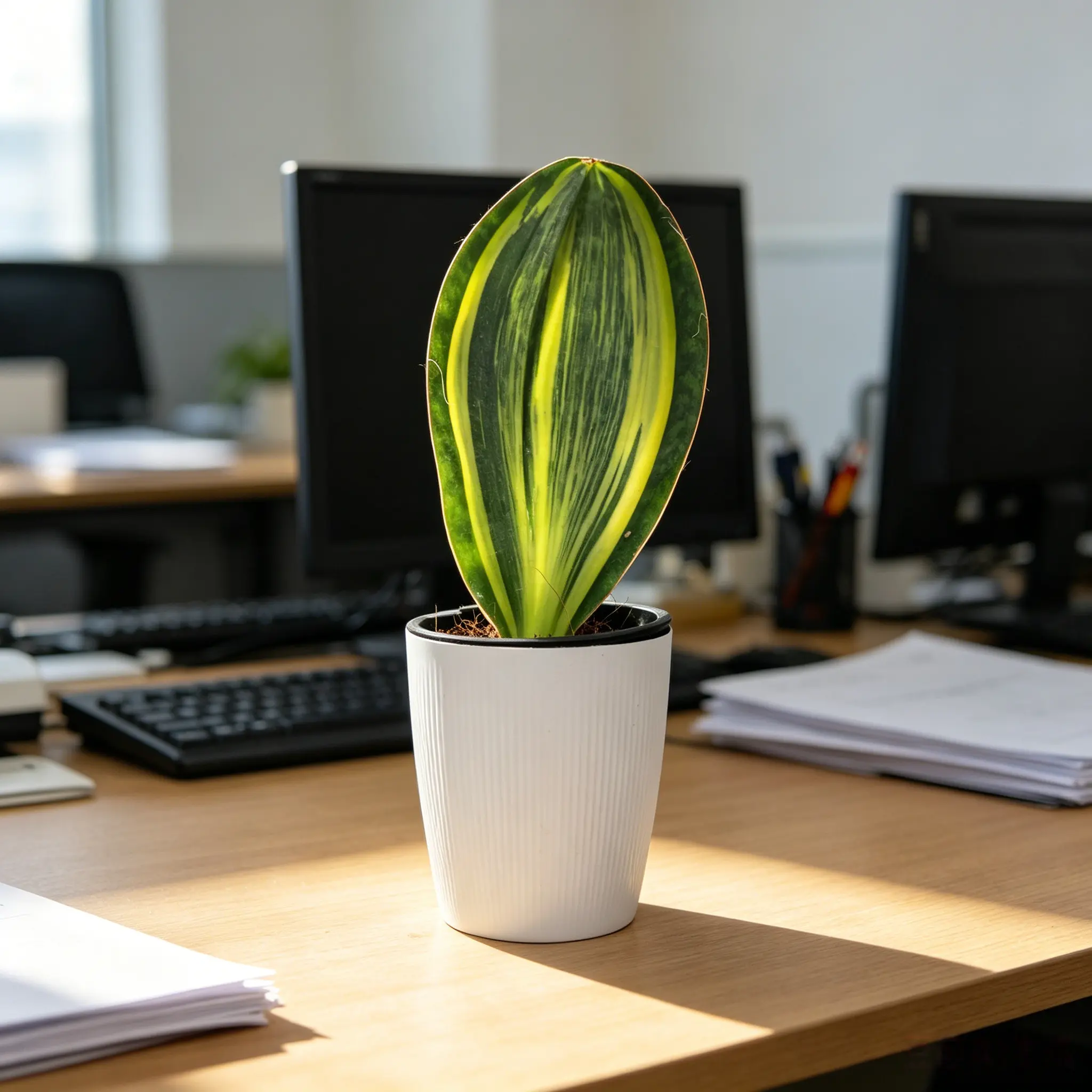 SAN001   Sansevieria Live Plant 4" Pot – Snake Plant Indoor Houseplant for Home, Office & Room Decoration