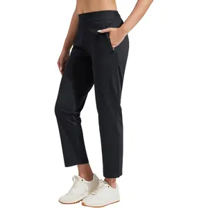 Pioneer Camp Womens Golf Pants with Zip Pockets High Waisted Stretch 7/8 Ankle Dress Work Business Casual Slacks Travel Pants