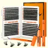 PURELEOR Wispy Natural Lash Cluster Book - D-Curl DIY Extensions, Beginner Friendly Anime Dramatic Lashes, 10-16mm Mixed Sizes, Mom Birthday Beauty Gift, Beginner Friendly Eyelashes, for Halloween &Christmas