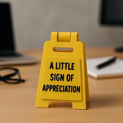 1 Pc "A Little Sign of Appreciation" Decorative Sign Desktop Decoration, Thank‑You Gift for Friends & Colleagues