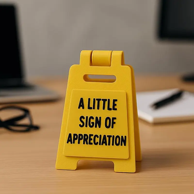 1pc A Little Sign of Appreciation, Desktop Decorations, Thank You for the gift, for Friend and Colleague, Creative Desktop Decoration, Desk Signs Ornament, Desk Signage Decoration, Home Office Decor, Decoration Items