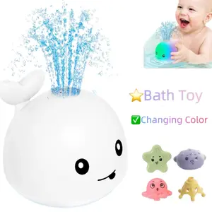 Whale Bath Toy Sprinkler Light-Up Musical Toy for Toddlers (1-3 Years), Multicolor Water Fountain Play for Infants (6-18 Months), Perfect 1st Birthday Gift