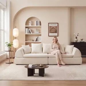 [Bellemave] Cloud Modular Sectional Sofa - Shape Boneless Couch & Deep Fluffy Seat, No Assembly Required for Living Room Bedroom