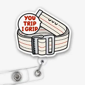 Gait Belt Badge Reel - OT & PT Retractable ID Holder for Rehab Clinicians, Occupational & Physical Therapy Name Tag Clip, Healthcare Gift