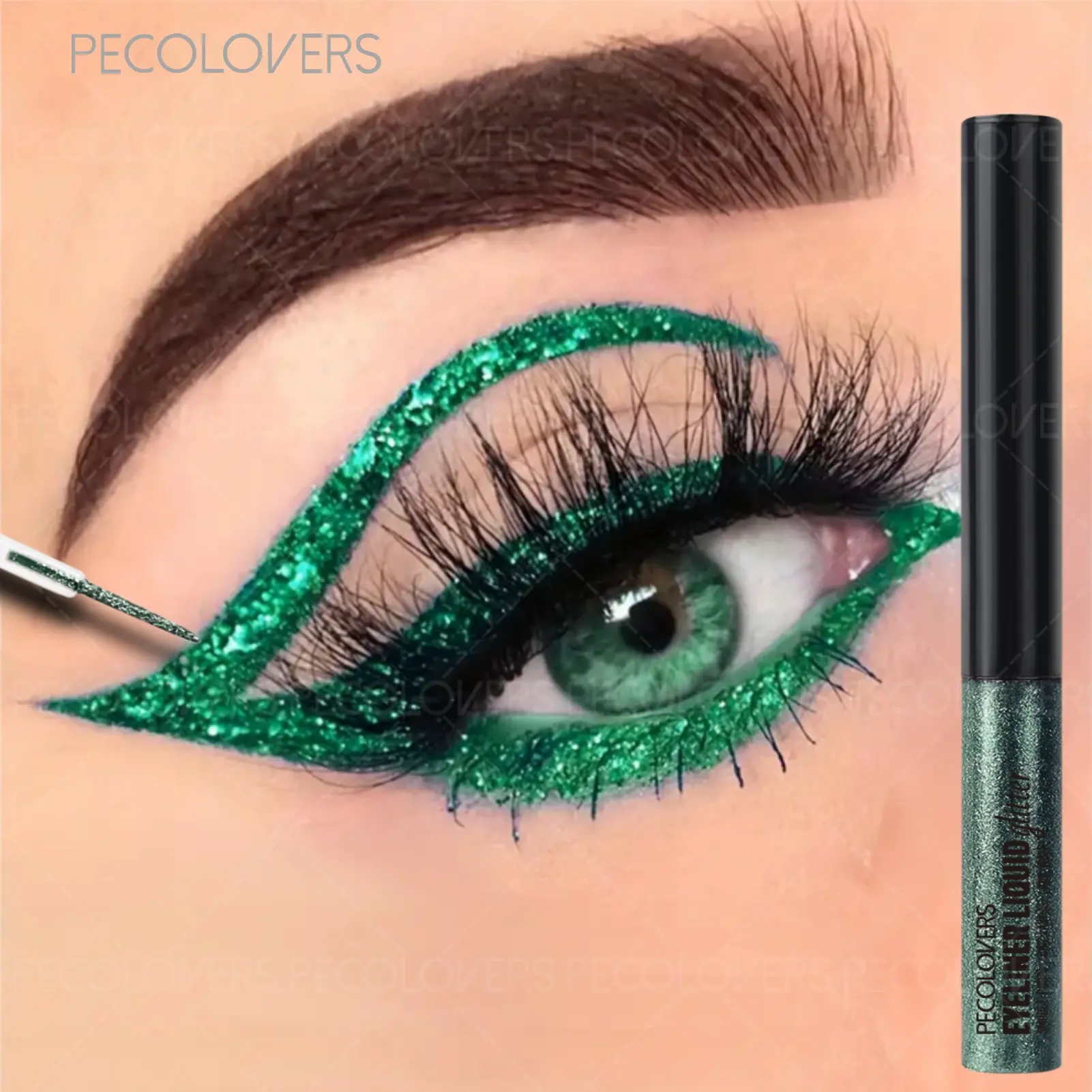 1PC Colorful Shiny Eyeliner Liquid Eyeliner Pen Pearlescent Color Sequins Sparkling Diamond Eye Shadow High Saturation Eye Shadow Eyeliner Pen Graphic Eyeliner