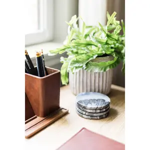 Marble Gray Coaster Set/4