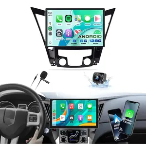 13 Inch 6+128G 8-core for 【Hyundai Sonata 2010-2015】 Car Radio with Wireless CarPlay Android Auto,Android 13,1920*1200 QLED Touchscreen,EQ,DSP,WiFi,Bluetooth 5.4,GPS Navigation,FM,SWC