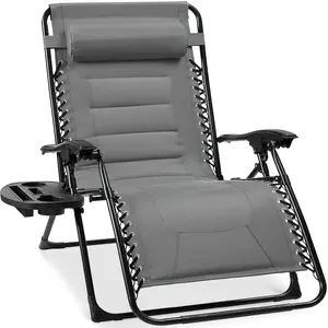 Best Choice Products Oversized Padded Zero Gravity Chair, Folding Outdoor Patio Recliner w/ Side Tray Best Choice Products Oversized Padded Zero Gravity Chair, Folding Outdoor Patio Recliner w/ Side Tray