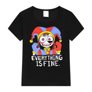 Cute Pomni T-Shirts The Amazing Digital Circus Short Sleeve Casual Fashion Printed Tops Spring Summer, Unisex Graphic T-Shirt, Soft, Perfect Gift for Any Occasion