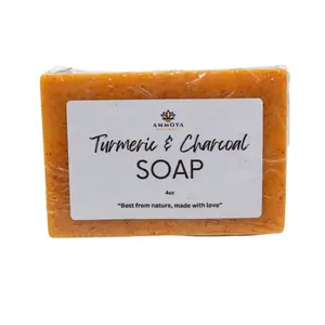 Turmeric and Charcoal Daily Face and Body Soap Body Care Body Wash acne spots Lemon Honey Moisturizing Cleansing Soothing Carrot Nourishing Gentle