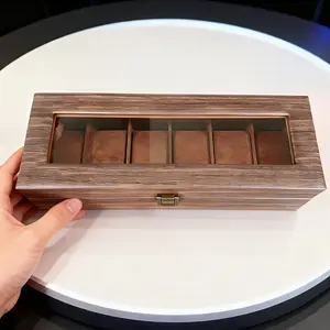 Elegant Watch Storage Box, Modern Flip-Top Design with Visible Interior, Dustproof Watch Organizer, watch protector, Christmas Gift for Men & Women, Electronic & Mechanical Watches