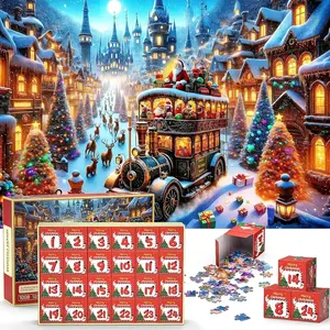 2024Jigsaw Puzzle Advent Calendar - 1008 Pieces Educational Jigsaw Puzzles for Adults and Kids, 24 Day Countdown Calendar Jigsaw Puzzles, Home Decor, Kitchen Decor, Kitchenware, Can Be Used for Kitchenware Decoration,Christmas Gift christmas 2024 ornament