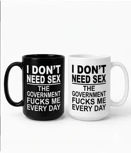 Funny White Elephant Gift, Sarcastic Political Satire Coffee Mug, 11oz 15oz Ceramic Mug for Birthday Party, Hilarious Adult Humor Joke Cup, Novelty Gag Gift Mug for Men and Women, Christmas Exchange Mug