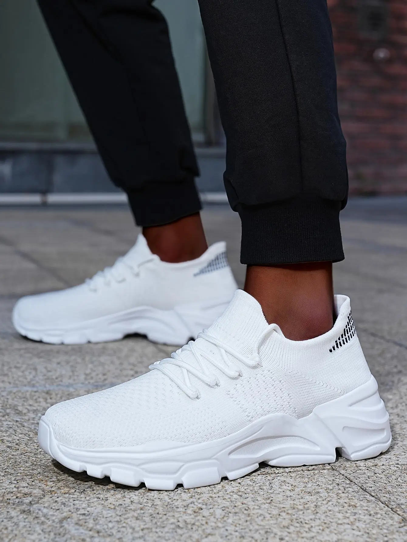 Men's Simple Plain Mesh Breathable and Comfortable Walking Running Comfy Sports Shoes As Gift, Casual Fall/Summer 2025 Lace-up Low-top Sneakers & Trai