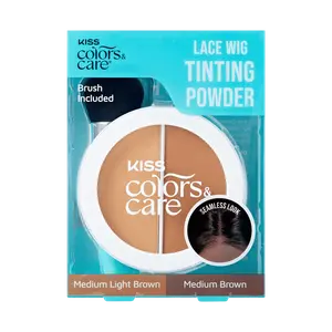 KISS Colors & Care Lace Wig Tinting Powder, 0.28 oz – Light Duo