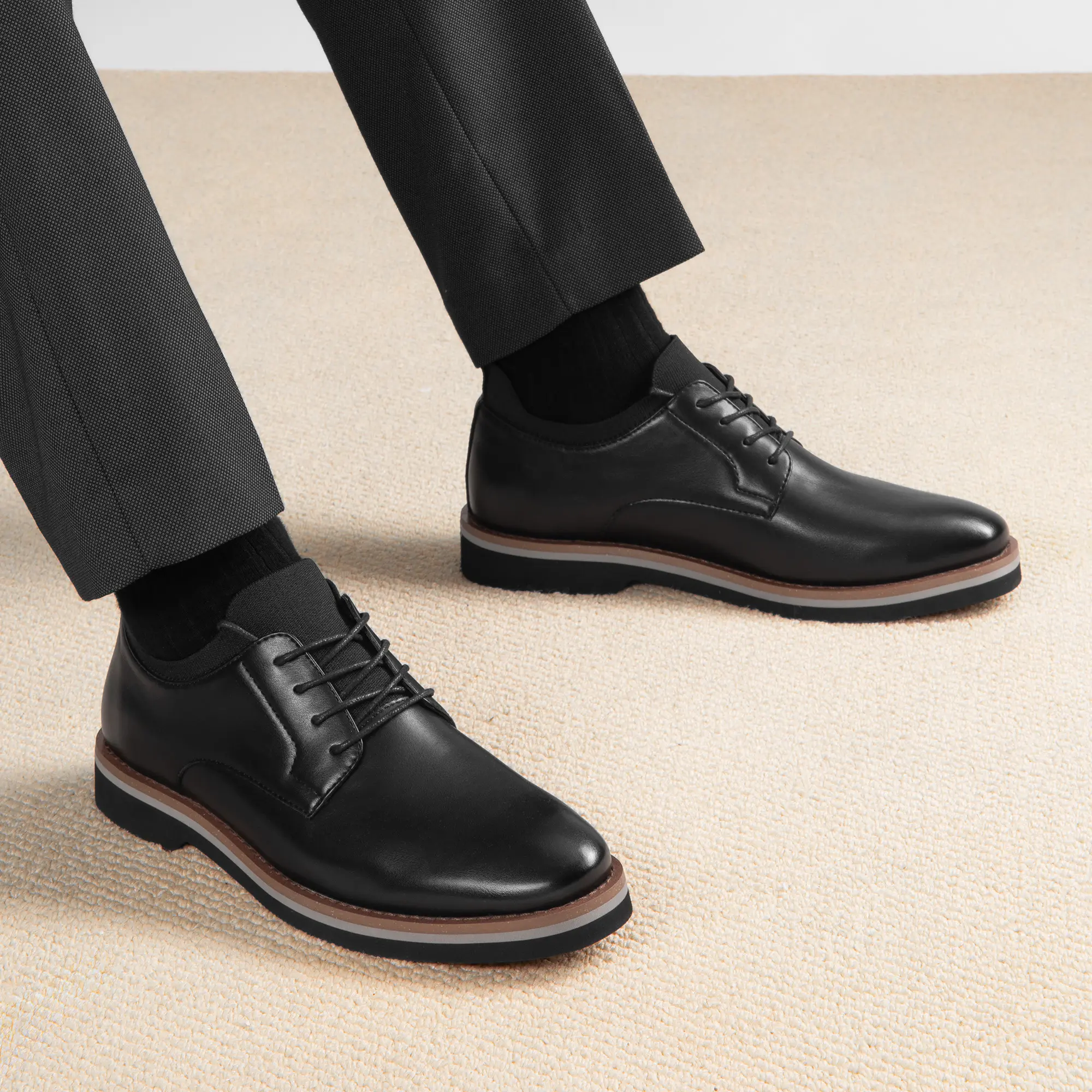 BRUNO MARC Men's Oxford Shoes - Closed-Toe Lace-Up Formal Footwear, All-Season Comfortable Walking Shoes with Support, Flexible Fabric, Closed Toe Keeps the Look Polished, Flexes with You for Business Casual, Office Use,sohochic