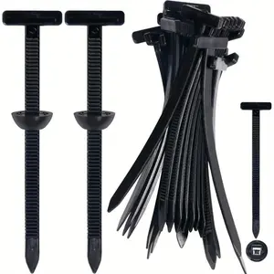 50pcs Thick Nylon Zip Ties Self-Locking Design, with Pins and Buttons, Cable Tie Tool, for Car Daily Fixing, Durable and Secure
