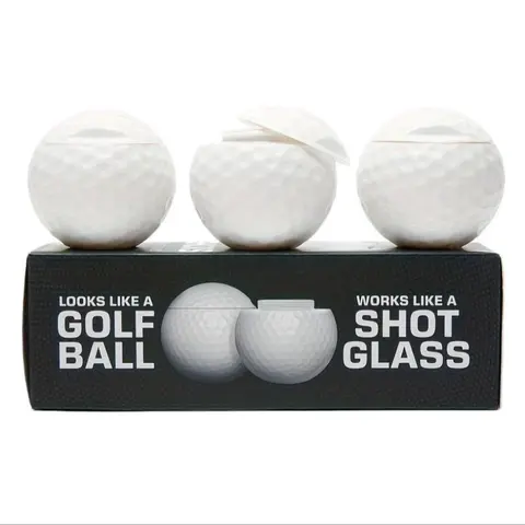 Golf Ball Shaped Shot Glass,Golf Shaped Mini Container Set, Fun Golf Gift for Enthusiasts, Best Christmas Present Idea, Includes 1 or 3 Pieces, Sport Golf Accessories