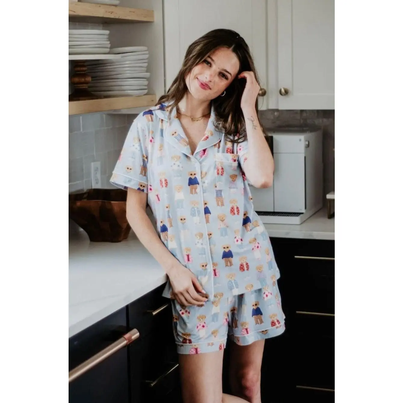 KDCLWSET Teddy Bears Short Pajamas
