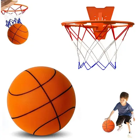 2025 Upgraded Quiet Foam Indoor Basketball & Wall-Mounted Hoop Set (3-7in, 18cm, Wall-Ready Setup) - ABS+PU Eco-Friendly Materials, 360° Polished Edges, Injury Risk-Minimizing, Safe, Durable, Silent Play for Indoor Sports & Training
