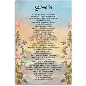 Salmo 91 Spanish Bible Poems Art Poster 2 Gift Wall Decor Poster Canvas Art Poster 16x24inch(40x60cm)