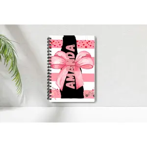 Personalize Valentines Bow Notebook