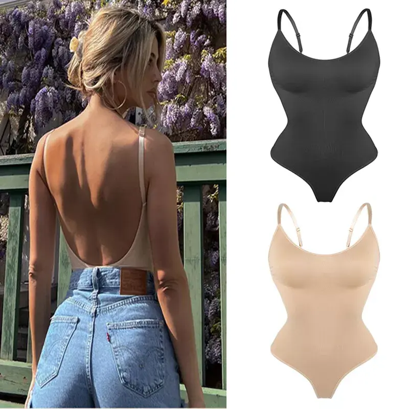 [HIGH END] Backless Women Bodysuit Shapewear Tummy Control Body Shaper Tank Tops Slimming Comfort Compression