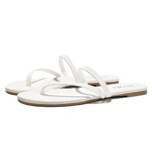 FITORY Women's Flip Flops, Strappy Open Toe Flat Sandals, Lightweight Comfortable Summer Slides for Beach and Casual Wear