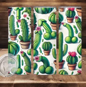 Naughty Cactus Sublimation Tumbler