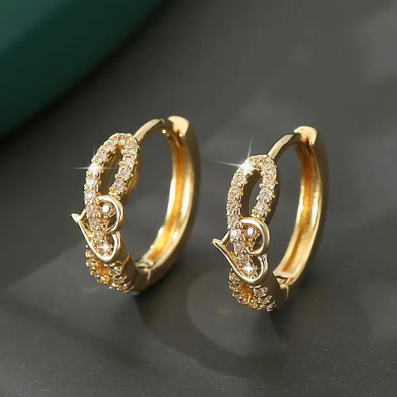Fashionable Infinity Symbol "8" Design Hoop Earrings, Copper Earrings, Fashion Jewelry for Party, Stylish Jewelry, Daily Clothing Decor, Trendy All-match & Exquisite Jewelry for Birthday Gift, Trendy Fashionable Accessories, Casual Trendy Jewelry