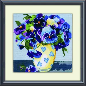 2523 10" X 10" Pansies Needlepoint Kit