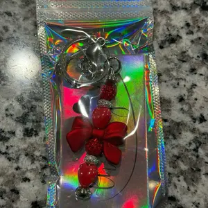 Ruby Luxe Bow Keychain