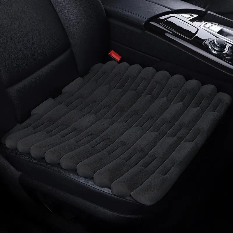 Soft Plush Car Seat Cushion Cover, Bamboo Texture, Comfortable Universal Fit for Most Cars & Suvs, All-Season Use, Car Seat Covers, Car Accessories