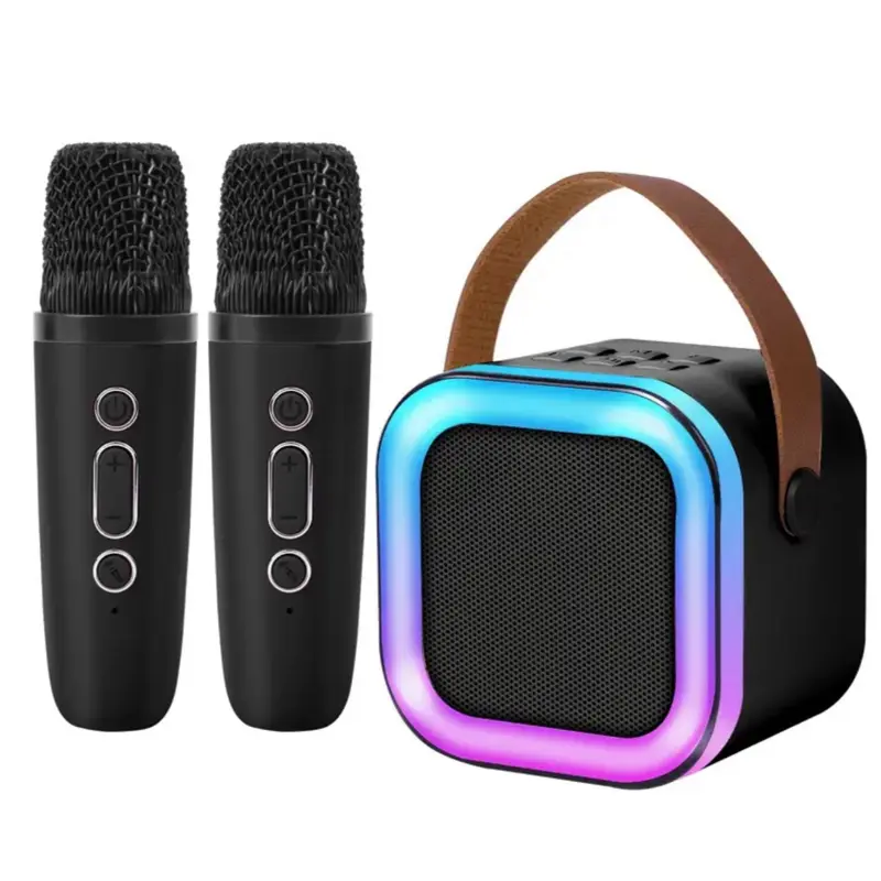 Microphone Stand-*ONLY* Portable Wireless Karaoke Machine Microphone Base, Anti-Slip (1 pc) Compact Microphone Stand For All Ages.                                            *Color* BLACK *ONLY*