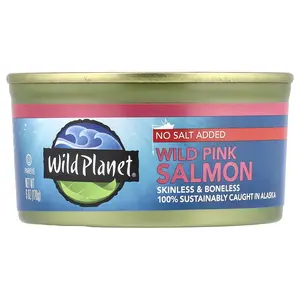 Wild Planet Wild Pink Salmon, No Salt Added, 6 oz (170 g)