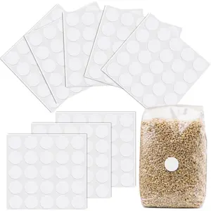 200 Pcs 0.8 Inch Self Healing Injection Ports Rubber White Injection Ports with Sticky Backing Self Adhesive Injection Port Stickers for Mushroom Seed Bag Plant Grow Bags Culture Jar Lids