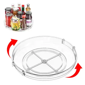 Lazy Susan Organizer, 9.5 Inch,  Lazy Susan Turntable for Kitchen Cabinet, Turntable Organizer for Pantry Organizers and Storage, Non-Skid Fridge Organizer