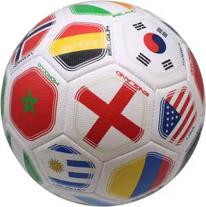 2026 World Flag Ball Country World Flag Training Outdoor Soccer Ball – Size 5 – (S Grade)