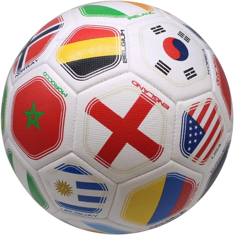 2026 World Flag Ball Country World Flag Training Outdoor Soccer Ball – Size 5 – (S Grade)