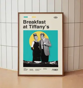 Breakfast at Tiffanys Poster Wall Art Decor for Room Aesthetic Home Decoration Modern Trendy Design Gift Idea