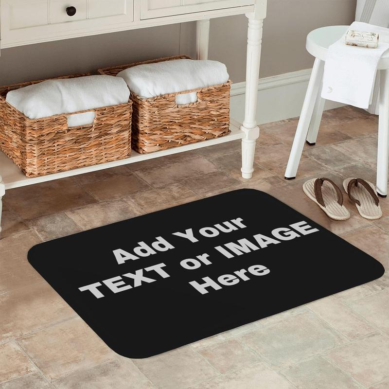 PERSONALIZED Doormat - 3 Size Avaliable - Custom Front Door Welcome Doormat - Support Pictures or Text - Gift Idea for Housewarming New Year Thanksgiving Day - 40cm*60cm