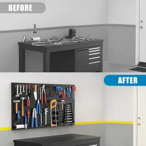 120PCS Pegboard Accessories Organizer Kit with Versatile Hooks & Bins for Garage Tool Storage 1/8 and 1/4 inch Durable Stable and Flexible Adjustment