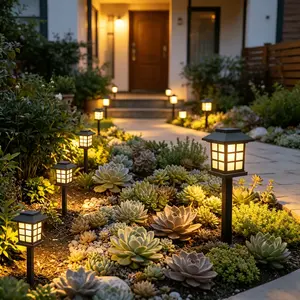 12/24 Solar-Powered LED Lawn Lights Durable construction, IP44 waterproof rating Built-in battery, easy installation Ideal for outdoor gardens, courtyards, and landscape lighting Create festive garden ambiance Warm white/cool white light options summerwin